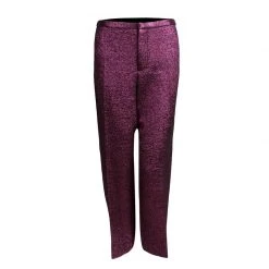 Marc Jacobs Metallic Pink Wool Trousers XL For Women