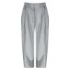 Marc Jacobs Grey Silk Wide Leg Ankle Length Trousers L For Women
