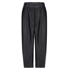 Marc Jacobs Dark Grey Silk Wide Leg Ankle Length Trousers L For Women