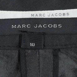 Marc Jacobs Dark Grey Silk Wide Leg Ankle Length Trousers L For Women -Cheap Marc Jacobs Store luxury women marc jacobs used clothes p90971 005