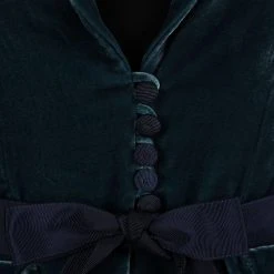 Marc Jacobs Blue Velvet Bow Detail Belted Blazer S For Women -Cheap Marc Jacobs Store luxury women marc jacobs used clothes p91051 004