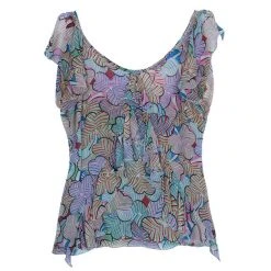 Marc Jacobs Silk Ruffle Trimmed Top XS For Women