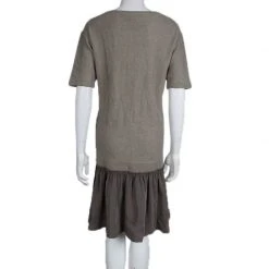 Marc Jacobs Grey Short Sleeve Sweater Dress M For Women -Cheap Marc Jacobs Store luxury women marc jacobs used clothes p99871 003