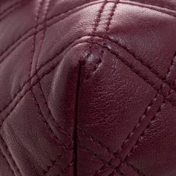 Marc Jacobs Burgundy Quilted Leather Baroque Shoulder Bag For Women -Cheap Marc Jacobs Store luxury women marc jacobs used handbags p102185 010