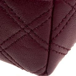 Marc Jacobs Burgundy Quilted Leather Baroque Shoulder Bag For Women -Cheap Marc Jacobs Store luxury women marc jacobs used handbags p102185 013
