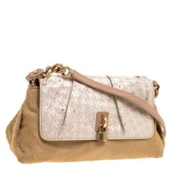 Marc Jacobs Light Brown Calfhair Crystal Embellished Shoulder Bag For Women -Cheap Marc Jacobs Store luxury women marc jacobs used handbags p107407 0003