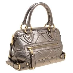 Marc Jacobs Gold Quilted Leather Satchel For Women -Cheap Marc Jacobs Store luxury women marc jacobs used handbags p108470 0003