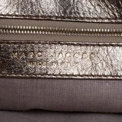 Marc Jacobs Gold Quilted Leather Satchel For Women -Cheap Marc Jacobs Store luxury women marc jacobs used handbags p108470 0008