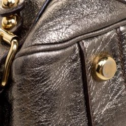Marc Jacobs Gold Quilted Leather Satchel For Women -Cheap Marc Jacobs Store luxury women marc jacobs used handbags p108470 0010