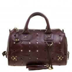 Marc Jacobs Brown Perforated Leather Satchel For Women