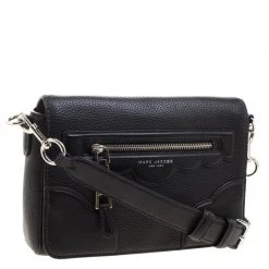 Marc Jacobs Black Leather Small Haze Shoulder Bag For Women -Cheap Marc Jacobs Store luxury women marc jacobs used handbags p112119 0003