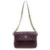 Marc Jacobs Burgundy Quilted Leather Shoulder Bag For Women