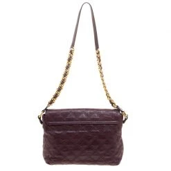 Marc Jacobs Burgundy Quilted Leather Shoulder Bag For Women -Cheap Marc Jacobs Store luxury women marc jacobs used handbags p115677 0004