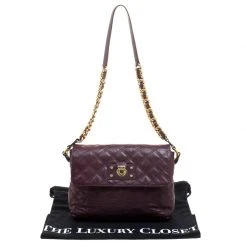 Marc Jacobs Burgundy Quilted Leather Shoulder Bag For Women -Cheap Marc Jacobs Store luxury women marc jacobs used handbags p115677 0008