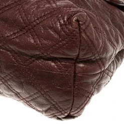 Marc Jacobs Burgundy Quilted Leather The XL Shoulder Bag For Women -Cheap Marc Jacobs Store luxury women marc jacobs used handbags p115685 0012