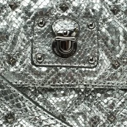 Marc Jacobs Silver Quilted Python Embossed Leather Crossbody Bag For Women -Cheap Marc Jacobs Store luxury women marc jacobs used handbags p123992 0005