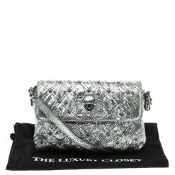 Marc Jacobs Silver Quilted Python Embossed Leather Crossbody Bag For Women -Cheap Marc Jacobs Store luxury women marc jacobs used handbags p123992 0009