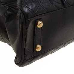 Marc Jacobs Black Quilted Leather Satchel For Women -Cheap Marc Jacobs Store luxury women marc jacobs used handbags p129197 0010
