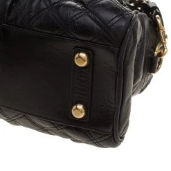 Marc Jacobs Black Quilted Leather Satchel For Women -Cheap Marc Jacobs Store luxury women marc jacobs used handbags p129197 0011