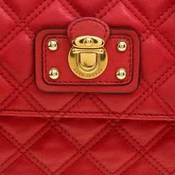 Marc Jacobs Red Quilted Leather Shoulder Bag For Women -Cheap Marc Jacobs Store luxury women marc jacobs used handbags p132596 005