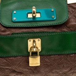 Marc Jacobs Brown Quilted Leather Chain Shoulder Bag For Women -Cheap Marc Jacobs Store luxury women marc jacobs used handbags p134657 0005