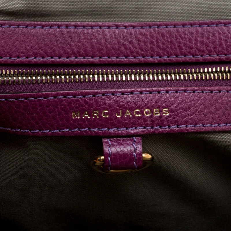 Marc Jacobs Purple Quilted Snake Embossed Leather Snake Skin Trim Stam Shoulder Bag For Women 8 Marc Jacobs Purple Quilted Snake Embossed Leather Snake Skin Trim Stam Shoulder Bag For Women - Image 8