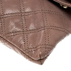 Marc Jacobs Brown Quilted Leather Eugenie Clutch For Women -Cheap Marc Jacobs Store luxury women marc jacobs used handbags p141671 0011