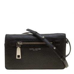 Marc Jacobs Black Leather Gotham Wallet For Women