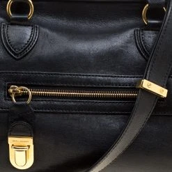 Marc Jacobs Black Leather Stam Satchel For Women -Cheap Marc Jacobs Store luxury women marc jacobs used handbags p146702 0005
