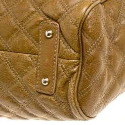 Marc Jacobs Khaki Quilted Leather Stam Shoulder Bag For Women -Cheap Marc Jacobs Store luxury women marc jacobs used handbags p146710 0011