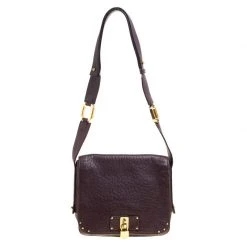 Marc Jacobs Dark Burgundy Leather Crossbody Bag For Women