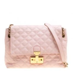 Marc Jacobs Pink Quilted Leather Baroque Shoulder Bag For Women