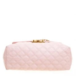 Marc Jacobs Pink Quilted Leather Baroque Shoulder Bag For Women -Cheap Marc Jacobs Store luxury women marc jacobs used handbags p150446 0006