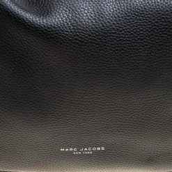 Marc Jacobs Black Leather Ghotham Hobo For Women -Cheap Marc Jacobs Store luxury women marc jacobs used handbags p156527 0005