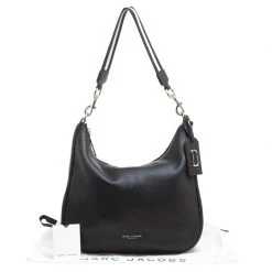 Marc Jacobs Black Leather Ghotham Hobo For Women -Cheap Marc Jacobs Store luxury women marc jacobs used handbags p156527 0009