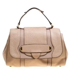 Marc Jacobs Beige Leather Thompson Top Handle Satchel For Women