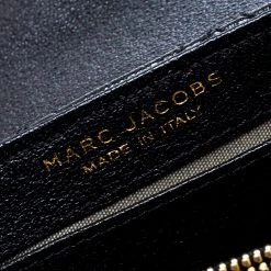 Marc Jacobs Black Quilted Coated Canvas Bow Shoulder Bag For Women -Cheap Marc Jacobs Store luxury women marc jacobs used handbags p165048 001