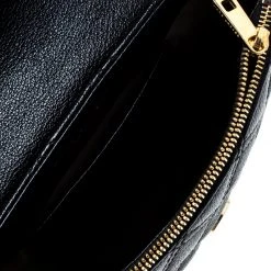 Marc Jacobs Black Quilted Coated Canvas Bow Shoulder Bag For Women -Cheap Marc Jacobs Store luxury women marc jacobs used handbags p165048 002