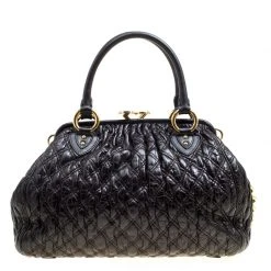 Marc Jacobs Black Quilted Leather Stam Top Handle Bag For Women 14 Marc Jacobs Black Quilted Leather Stam Top Handle Bag For Women -Cheap Marc Jacobs Store luxury women marc jacobs used handbags p167327 006