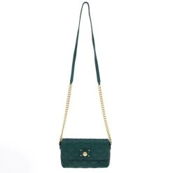 Marc Jacobs Green Quilted Leather Small Single Shoulder Bag For Women