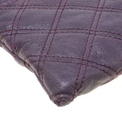 Marc Jacobs Purple Quilted Leather Wristlet Clutch For Women -Cheap Marc Jacobs Store luxury women marc jacobs used handbags p172442 004