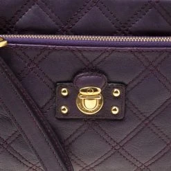 Marc Jacobs Purple Quilted Leather Wristlet Clutch For Women -Cheap Marc Jacobs Store luxury women marc jacobs used handbags p172442 008