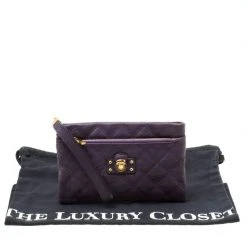 Marc Jacobs Purple Quilted Leather Wristlet Clutch For Women -Cheap Marc Jacobs Store luxury women marc jacobs used handbags p172442 010