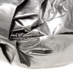 Marc Jacobs Metallic Grey Coated Canvas Parachute Little Stam Bag For Women -Cheap Marc Jacobs Store luxury women marc jacobs used handbags p175465 007