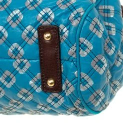 Marc Jacobs Blue Quilted Leather Robert Leslie Stam Top Handle Bag For Women -Cheap Marc Jacobs Store luxury women marc jacobs used handbags p180528 008