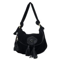 Marc Jacobs Kaleidoscope Flower Black Velvet Hobo For Women