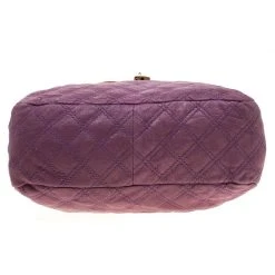 Marc Jacobs Purple/Orange Quilted Leather And Python Trim Chain Lock Hobo For Women -Cheap Marc Jacobs Store luxury women marc jacobs used handbags p186750 013