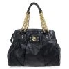 Marc Jacobs Black Leather Mix Quilted Classic East-West Tote Bag For Women