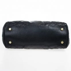 Marc Jacobs Black Leather Mix Quilted Classic East-West Tote Bag For Women -Cheap Marc Jacobs Store luxury women marc jacobs used handbags p19836 005