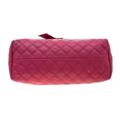 Marc Jacobs Dark Pink Quilted Leather Bruna Belted Tote For Women -Cheap Marc Jacobs Store luxury women marc jacobs used handbags p200989 013
